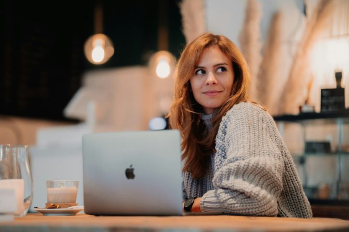 Entrepreneurs - a woman sitting in front of a laptop computer